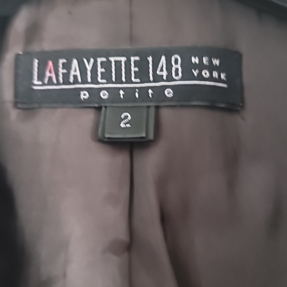 Vintage Lafayette 148 New York Petite Dark Brown Women's Blazer Sz 2 - Picture 4 of 9